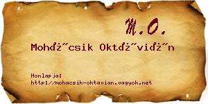 Mohácsik Oktávián névjegykártya